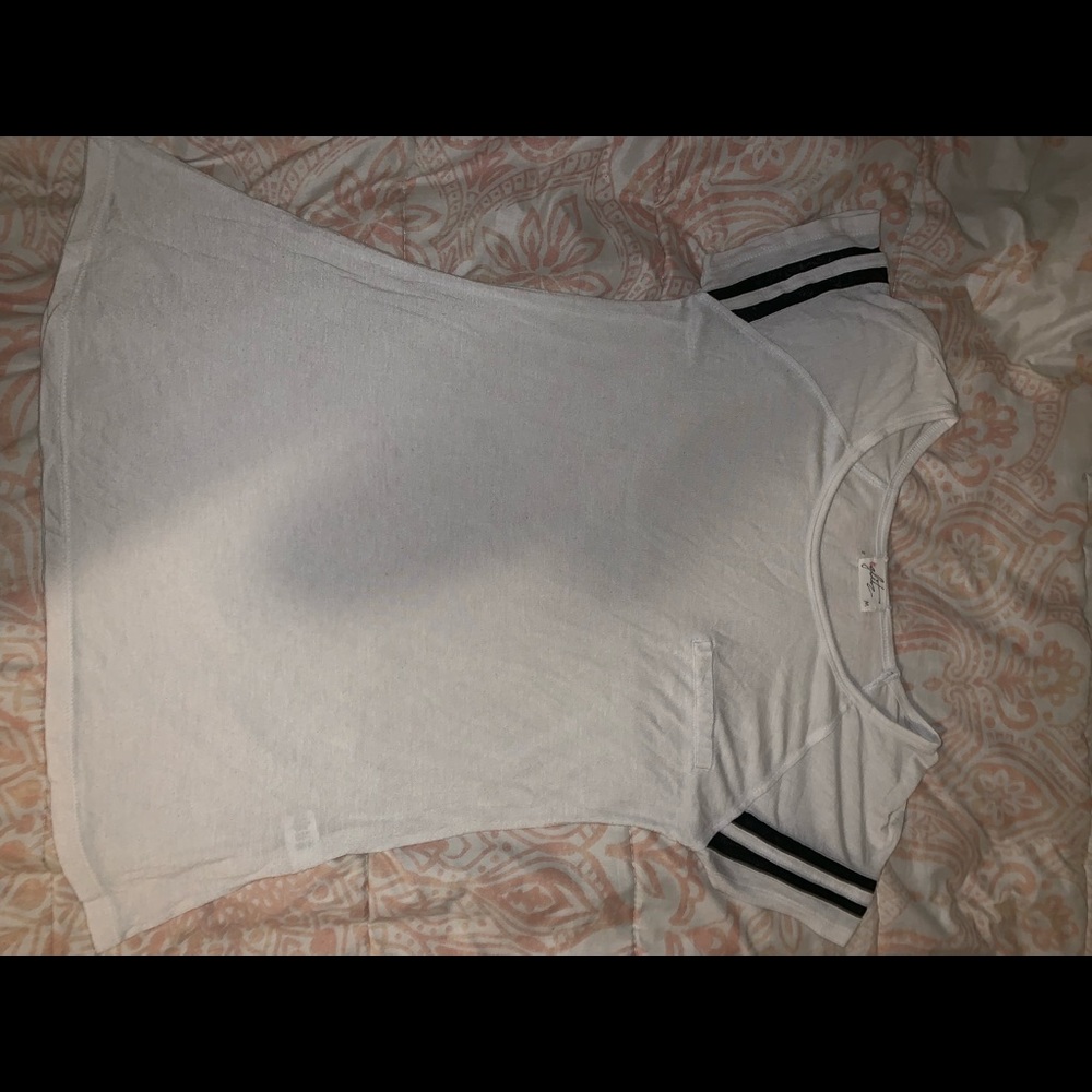 White Shirt with fake pocket.